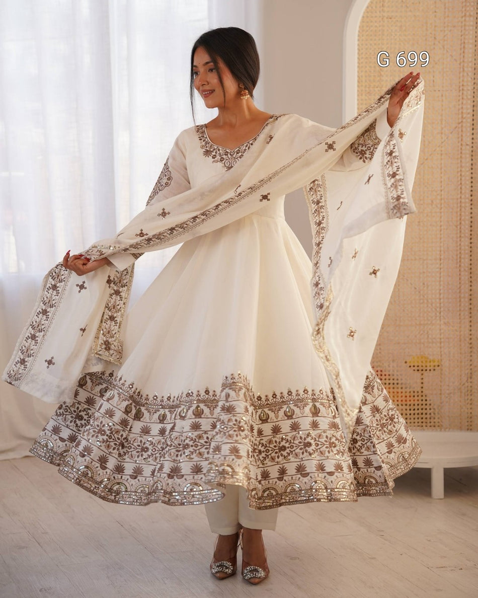 Premium Sequence Work Anarkali with Festive Glamourn G 699